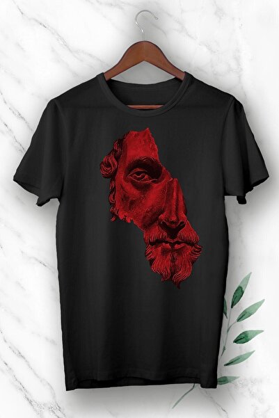 perseusshopping Marcus Aurelius Sculpture Printed - Black Unisex T-Shirt