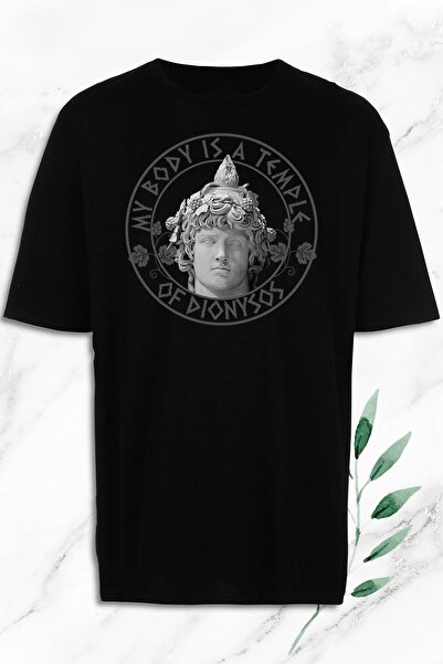 perseusshopping Μπλουζάκι με στάμπα Unisex Μαύρο Oversize Μυθολογία Θεός του ...