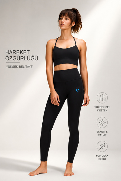 ENİMON TAYT Enimon Black Women's Full Length Recovery Sports Leggings