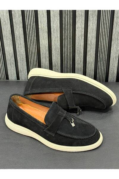 Greyybull Shoes crne kožne muške mokasine sa resicama