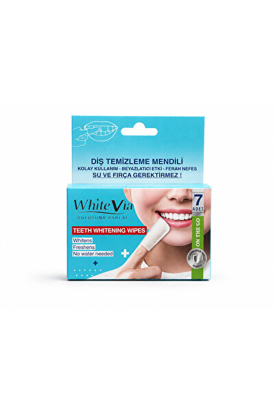 WhiteVia WhiteVia Diş Temizleme Mendili 7 Adet | Su ve Fırça Gerektirmeyen Te...