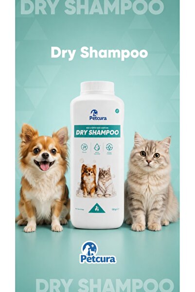 PETCURA Kedi Köpek Toz Kuru Şampuan Lavantalı 150 g