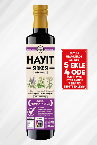 Luga Hayıt Sirkesi 500 ml - "Hayıt Otu - Aslan Pençesi - Civan Perçemi" - Doğ...