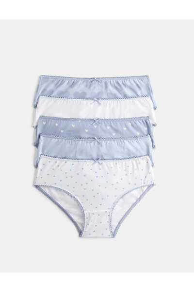 Marks & Spencer 10’lu Pamuk Karışımlı Desenli Külot Seti (2‑14 Yaş)