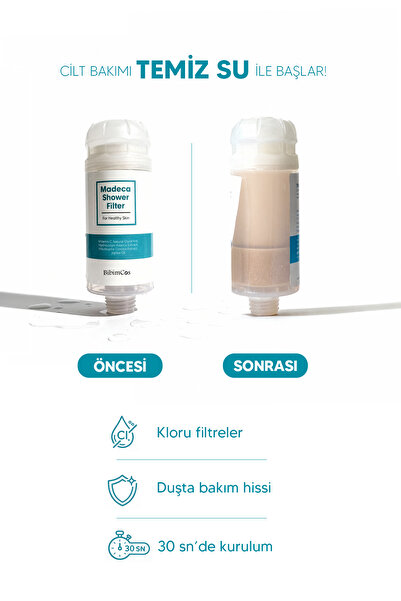 Bibimcos Madeca Shower Filter 160g - Cilt Nemlendirici ve Besleyici Duş Filtresi