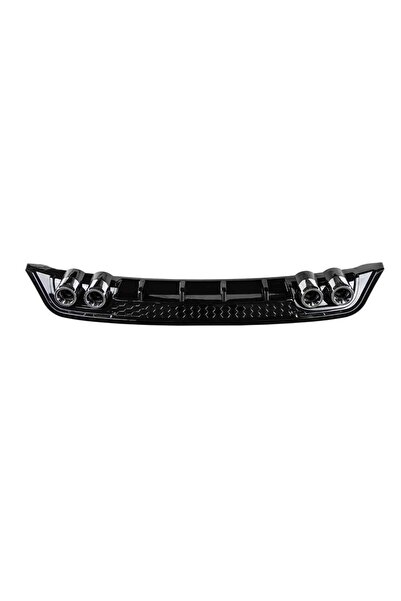 autogp Seat leon arka tampon difüzör 4 çıkış 2013 / 2018 pianoblack