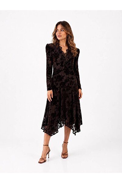 Volans Moda 35534 Embroidered Detailed Dress