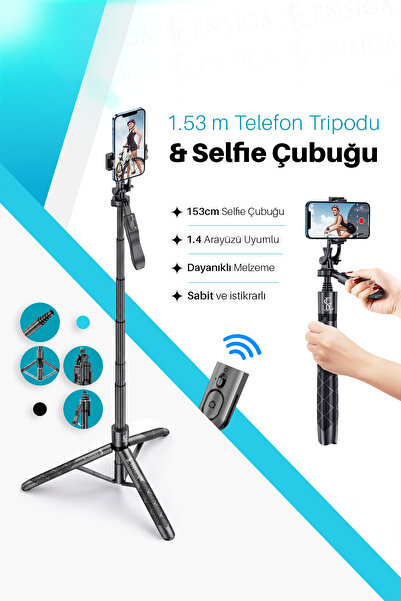 157 CM wireless selfie tripod stand foldable monopod action cameras smartphones