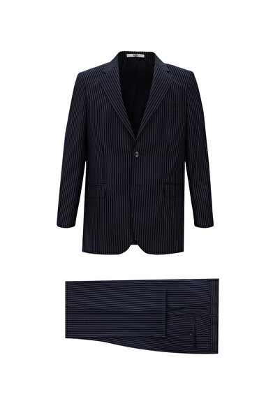 Kiğılı Relaxed Fit Comfortable Cut Classic Striped Suit