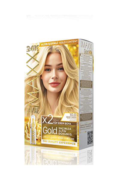 MAXX DELUXE Golden Beauty Set Saç Boyası 10.0 Sedf Sarısı