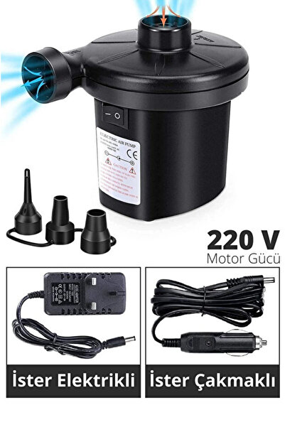 Genel Markalar Fischer 220V & 12V Uyumlu Çok Amaçlı Şişirme + İndirme Pompası...