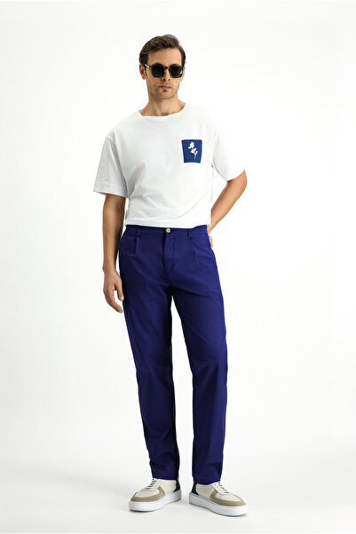 Kiğılı Pantaloni din Lycra Canvas / Chino cu croială standard