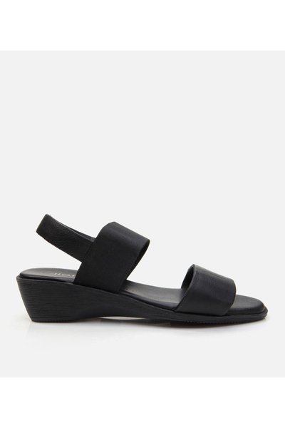 Hotiç Women's Leather Black Heeled Sandals