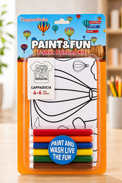CAPPADOCIA Paint&Fun Painting T-Shirt Wash and Wear Fun Printed