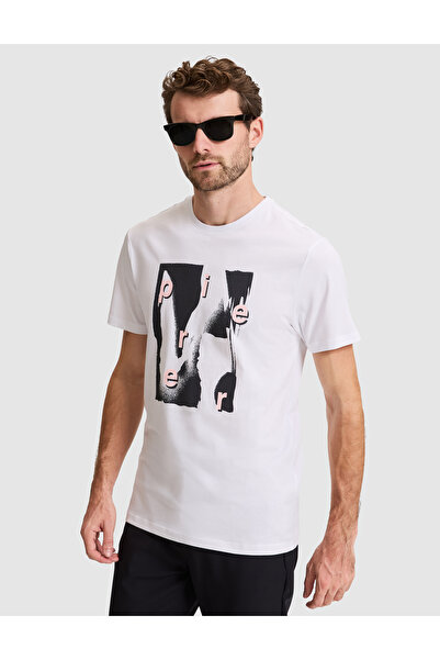 Pierre Cardin Λευκό μπλουζάκι εφαρμοστό 50282065-VR013