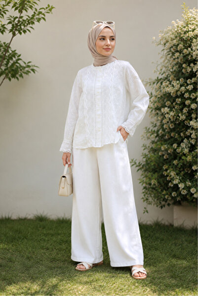 ShopFast Brode İşlemeli Vintage Gömlek Bluz