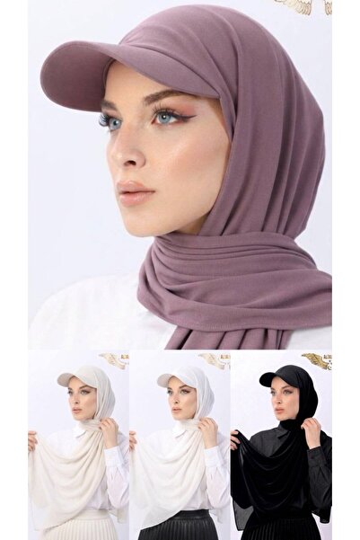 ALDAIYR Ready-Made Shawl Hijab with 4 Hats Sandy