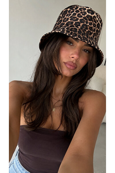 la polario Premium Leopar Bucket Şapka