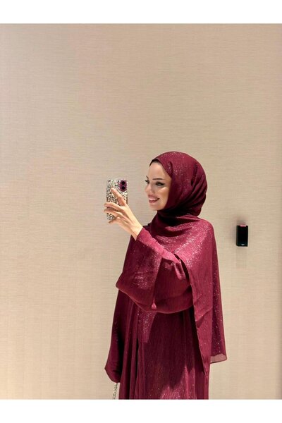 Şakika Women's Shine Abaya Ferace & Shawl - Standard Size & Different Lengths