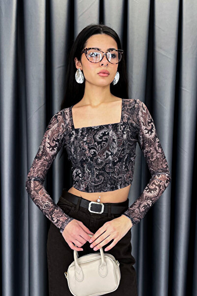 Noa&Noa Noa Noa Tulle Square Neck Blouse - Black Black