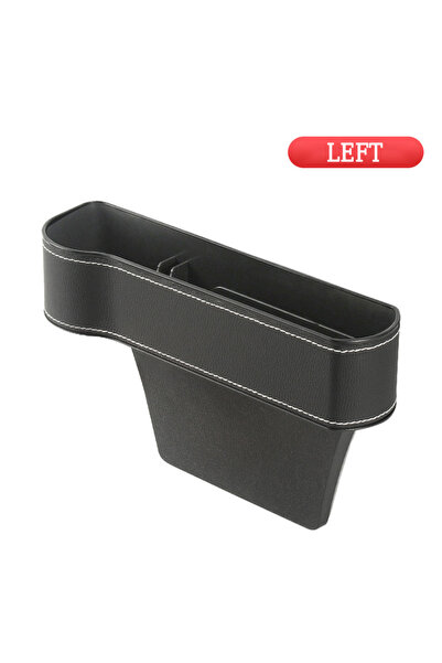 Choice Left Black 1Pc Leather Car Seat Gap Storage Box Phone Keys Organizer A...