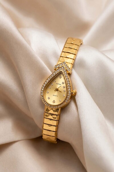 İnogge Verogin Champagne Gold Yellow Dial – Elegant Women's Wristwatch with S...