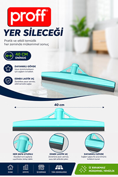 Proff Turkuaz Çekpas Yersil Su Çekçek 40 cm Zemin Temizleyici