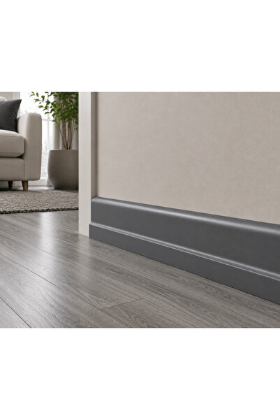 Emek Yapı Laminant Parke Süpürgelik S Model 8cm Antrasit 227 10 Adet 25mt