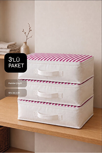 Vedsey Home Organizer Set de 3 organizatoare pentru sub pat și în dulap, 53x4...