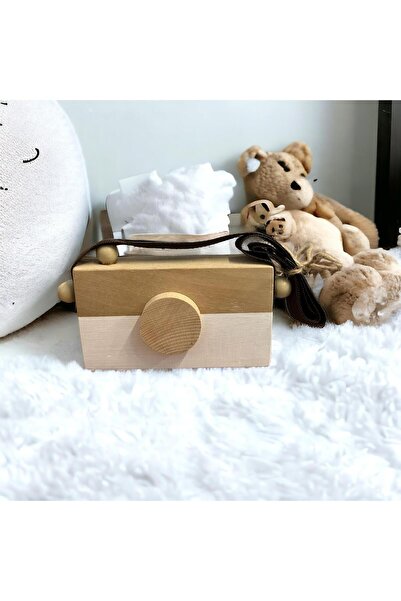 ENCİVA Ahşap Waldorf Fotoğraf Makinesi, Eğitici Bebek Kamera Oyuncağı ,Bebek Odası Dekoru Hediyelik