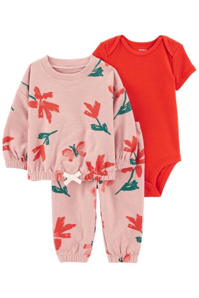 Carter's Kız Bebek Hırkalı Set 3'lü Paket Pembe