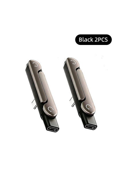 Choice3 2PCS Black 2 In 1 USB C To Type C Bracket Adapter 5A 240W Fast Chargi...