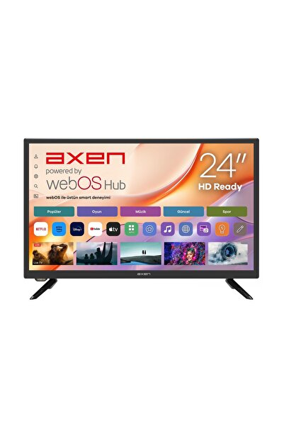 Axen 24 İnç webOS TV (AX24LEDI262C-S) 12 V Kamp, Tekne Uyumlu