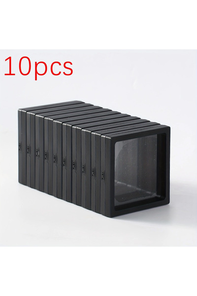 Choice 7x7 سم أسود 10 قطع 10 قطع، صندوق عرض عائم شفاف، صندوق تغليف المجوهرات ...