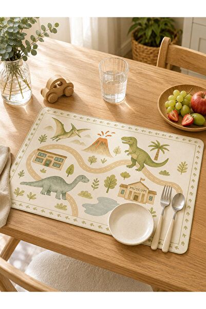 SHG HOME İnteraktif Çocuklar için 2'li Amerikan Servisi Müze Temalı 35x45cm_