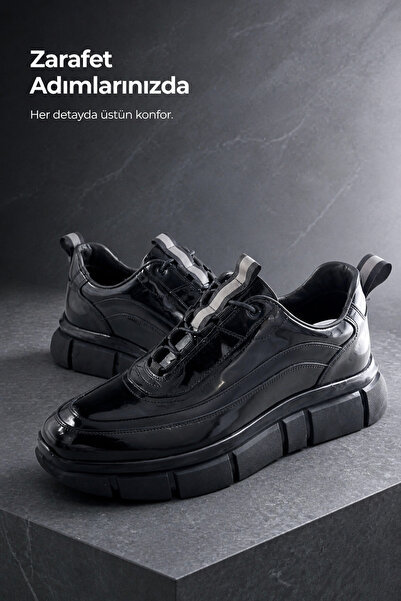 PATRICK CASSA Men's Genuine Leather Casual Sneaker Shoes