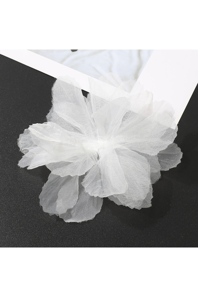 Choice1 10PCS 12cm white 10Pcs 3D Flower Organza Lace Patches Applique For Br...