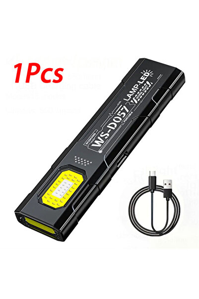 Choice 1Pcs ﻿ Mini EDC Flashlight With COB Tail Magnet USB Rechargeable Emerg...