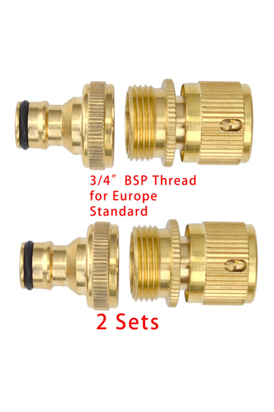 Choice8 3/4'' Maleconnector EU Heavy Duty Brass 1-2-4 Way Splitter Garden Hos...