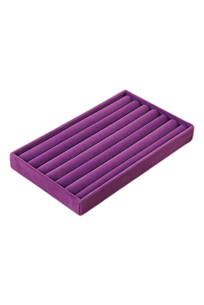 Choice Ring tray 1PC, Flocking Jewelry Box Jewelry Tray, Color: Violet