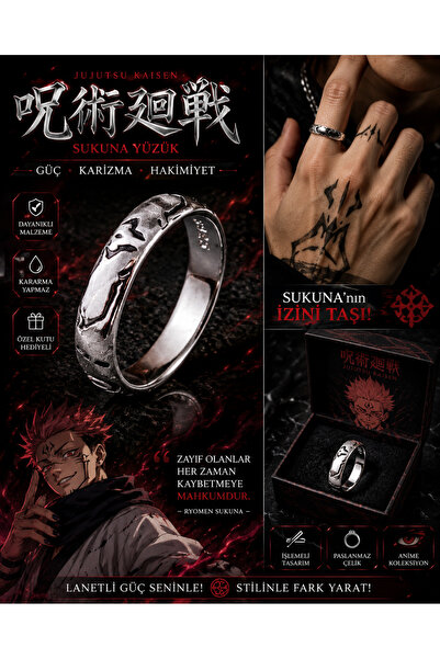 FG KONNİCHİWA Anime Jujutsu Kaisen Ryomen Sukuna Itadori Yuji yüzük Cosplay p...