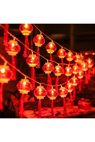 Choice سلسلة إضاءة LED بطول 1.5 متر، طراز B، للعام الجديد، أضواء فو حمراء، زي...