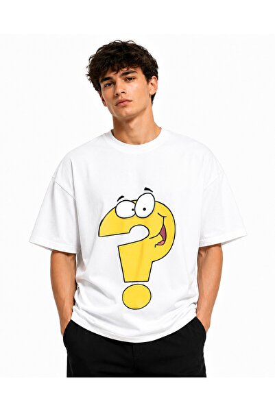 Inscriptie Tricou Unisex Bumbac Premium Casual " Semnul intrebarii "