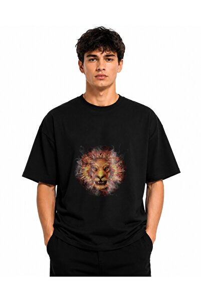 Inscriptie Tricou Unisex Bumbac Premium Casual " Cool lion "