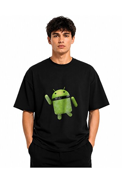 Inscriptie Tricou Unisex Bumbac Premium Casual " Hello, Andoid "