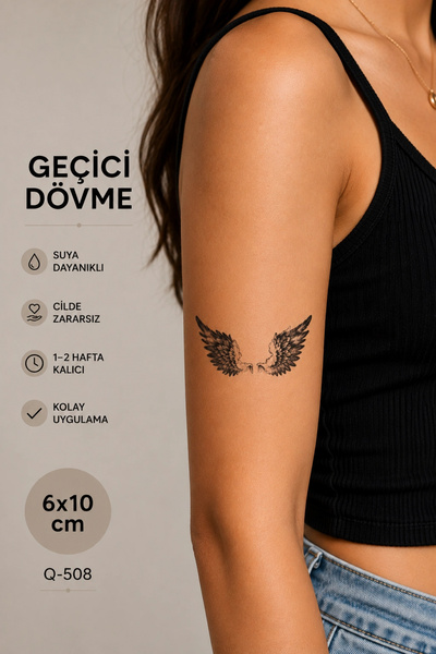 Barly Geçici Kanat Figürlü Dövme Tatto