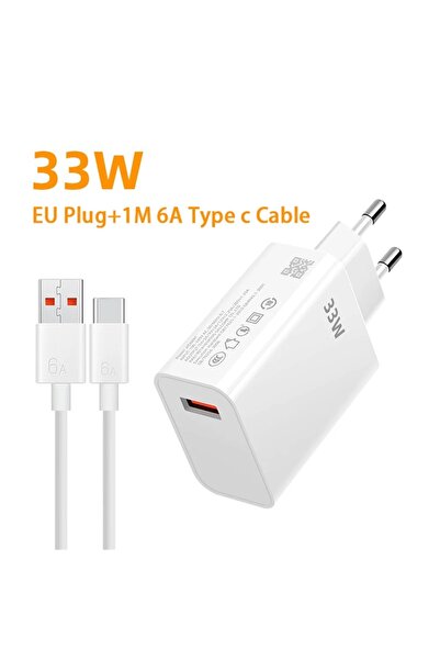 Choice EU and 6A Cable 33W USB Charger Fast Charging QC3.0 USB C Type C Cable...