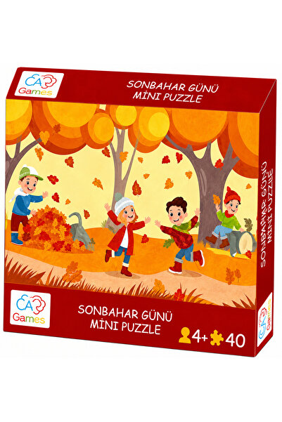 Çılgın Zeka Sonbahar Günü Mini Puzzle 40 Parça 3-7 Yaş Çocuk Puzzle Yapboz