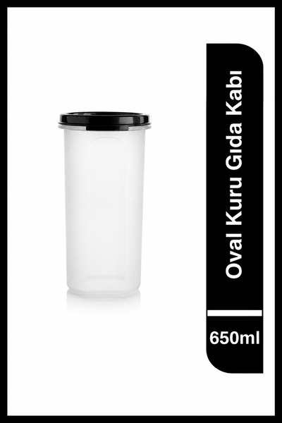 Tupperware Oval Bakliyat ve Kuru Gıda Saklama Kabı 650 ml Kavanoz