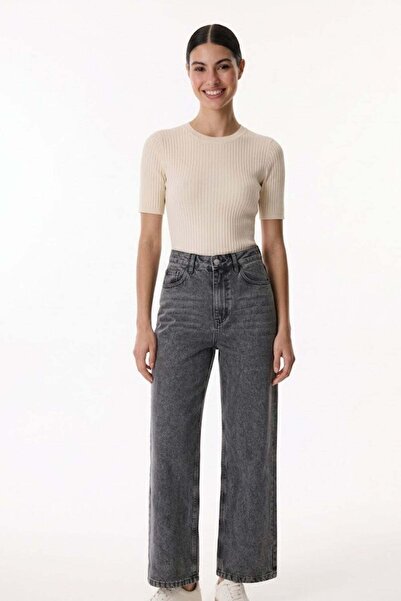 HAKKE Women's Straight Cut Wide Leg Jean Pants